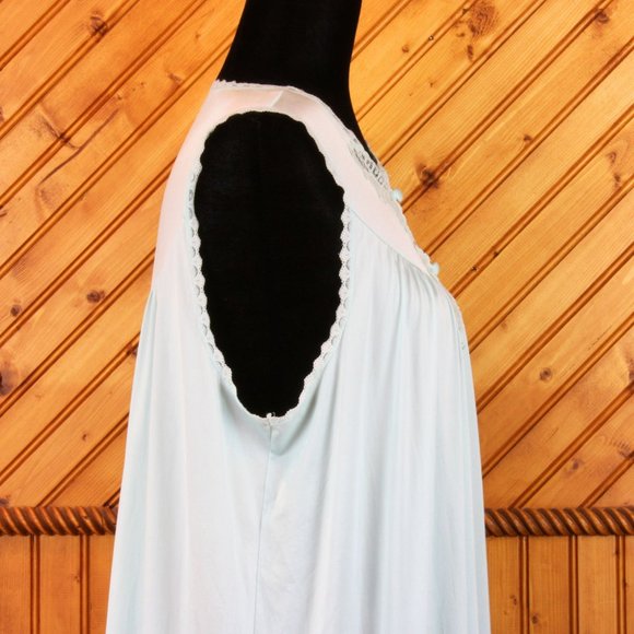 Vintage Van Raalte Nylon Nightgown Large Sleepwear Maxi Sleeveless Summer SW29 - Picture 5 of 8